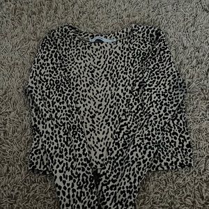 Cheetah print crop top
